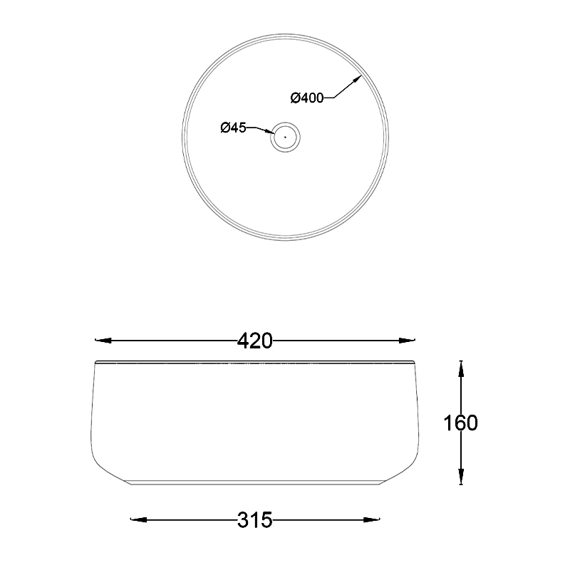 Moreno Tezgah Üstü Lavabo