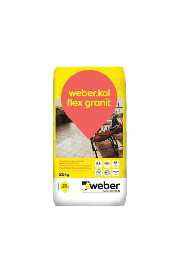 WEBER Kol Flex Granit Yapıştırıcı Gri 25 Kg (c2 Te S1)